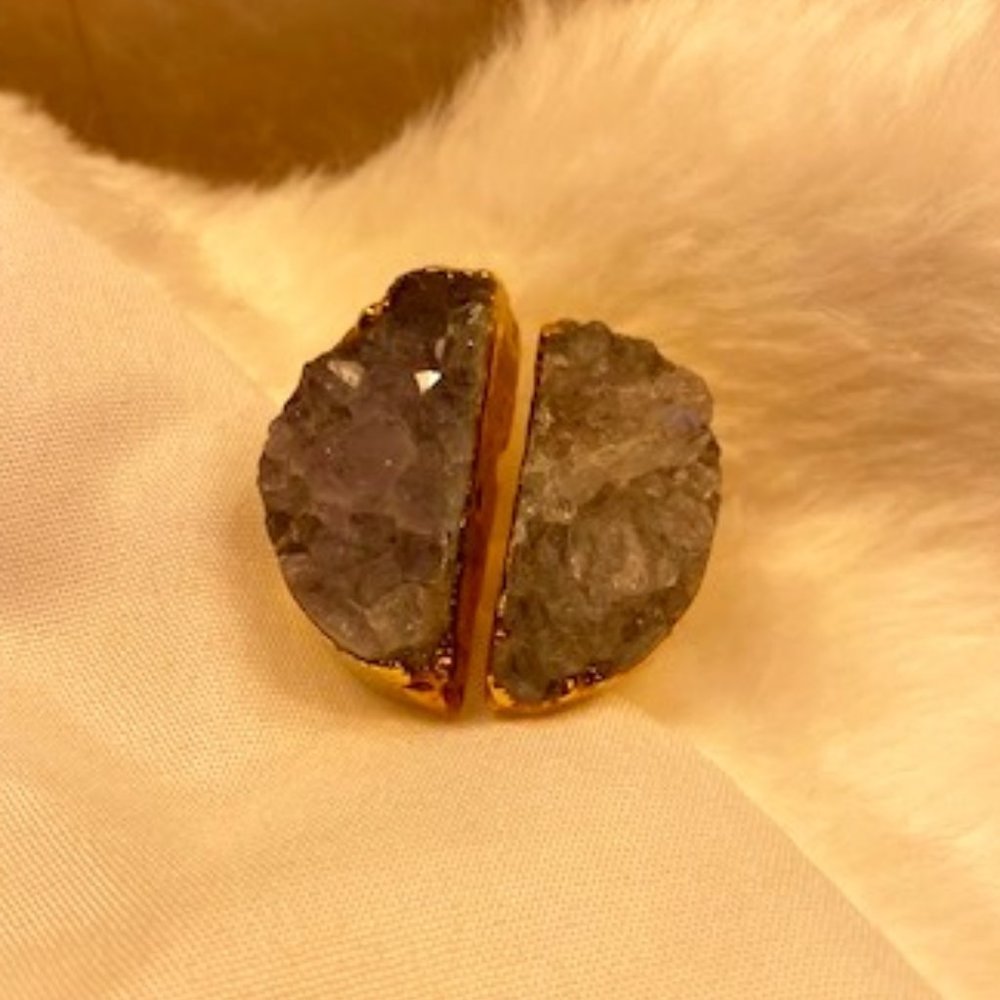 Anthropologie Druzy Quartz Ring